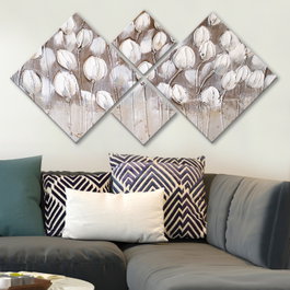 Wallity Conjunto de 4 Cuadros Decorativos de MDF Multicolor
